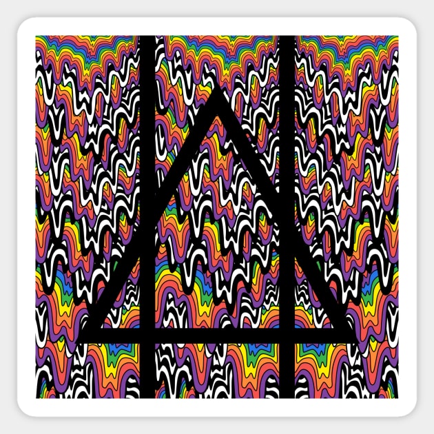 Trippy Hippy Sticker by BAHMcreations